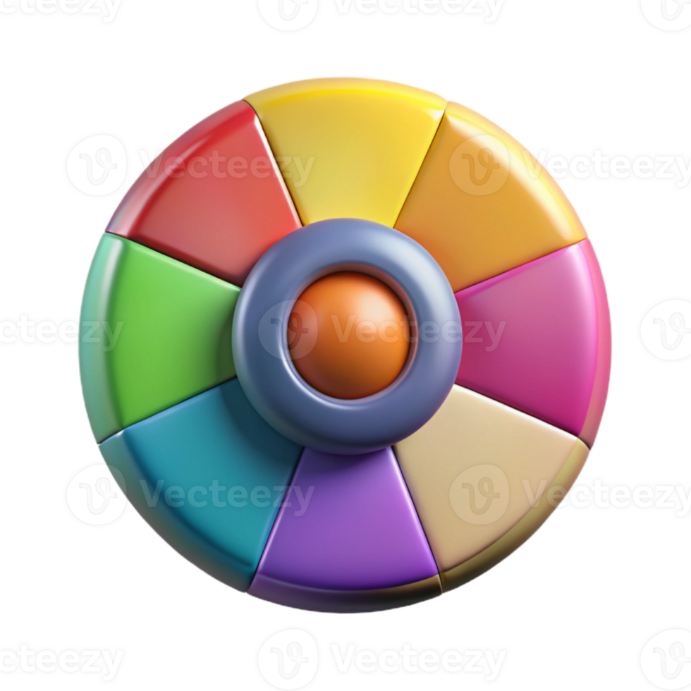 vibrant rustic Rotating Color Palette in Zero Gravity Transparent Background professional png