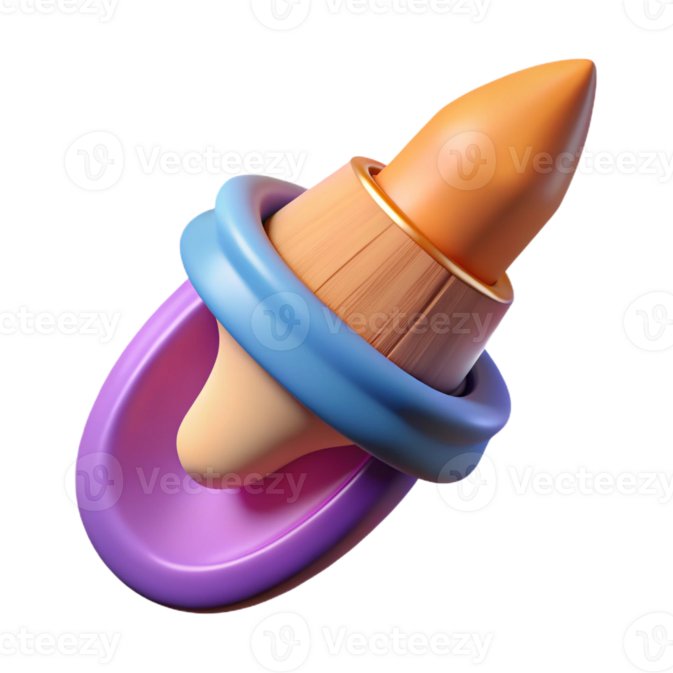 beautiful artistic Rotating Paintbrush in Zero Gravity Cutout high resolution png