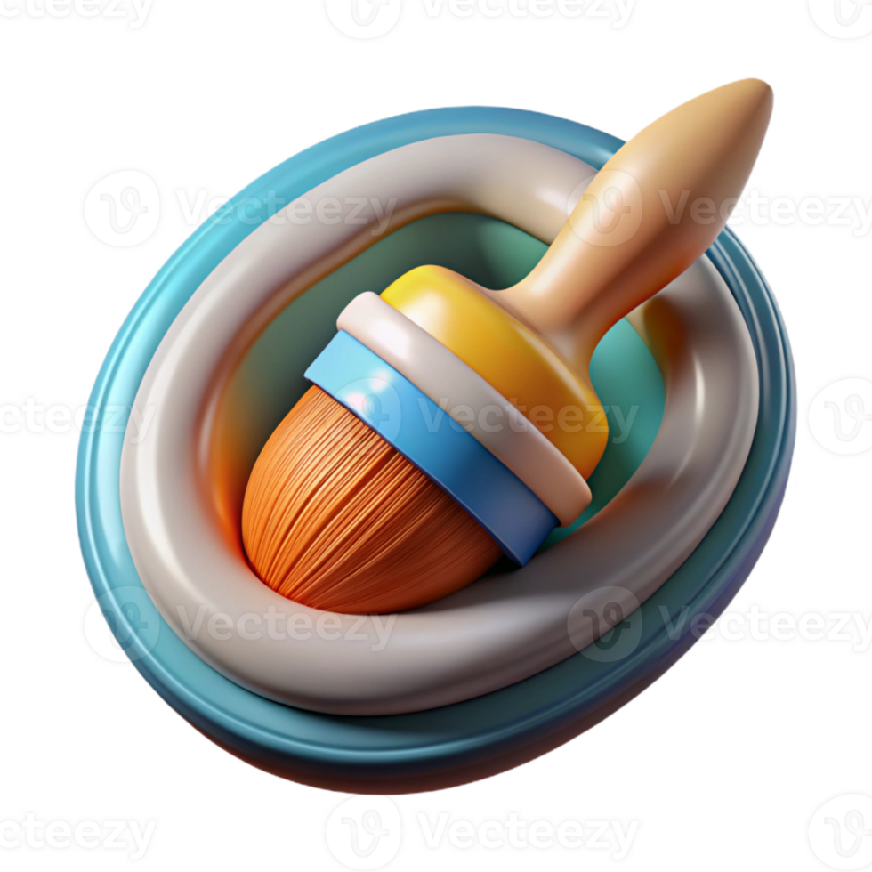 wonderful abstract Rotating Paintbrush in Zero Gravity Cutout authentic png
