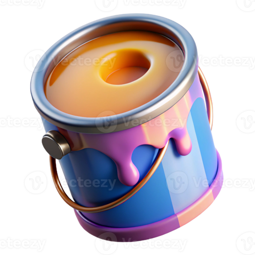 stunning creative Rotating Paint Can with Dripping Paint Transparent Background high resolution png