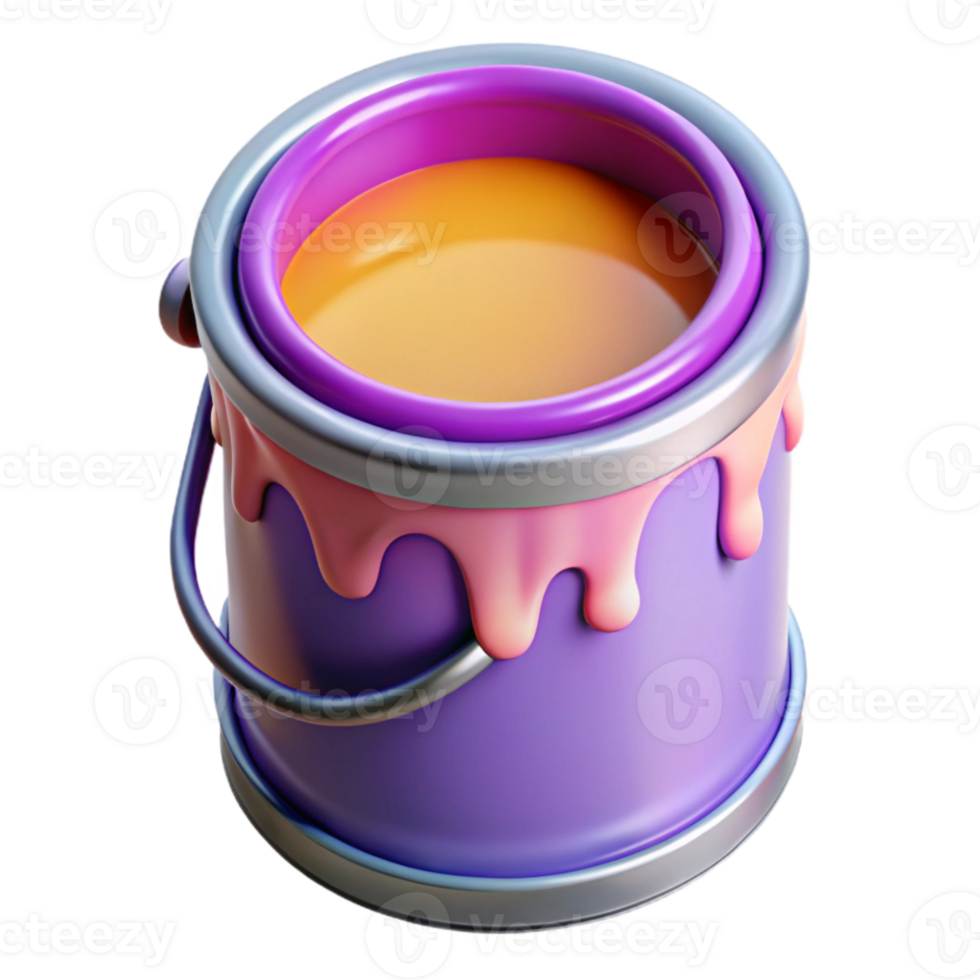 impressive traditional Rotating Paint Can with Dripping Paint Transparent Background png