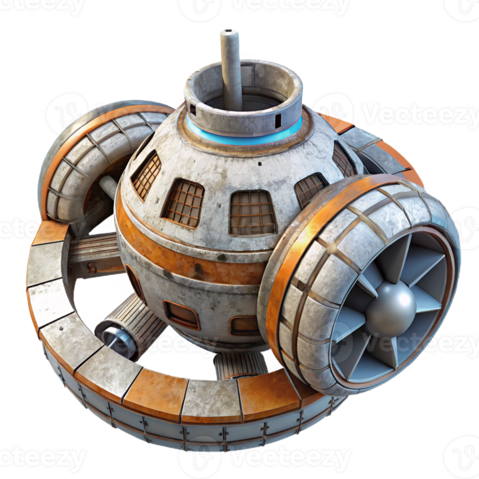 beautiful classic Rotating Space Station Exterior Cutout professional png