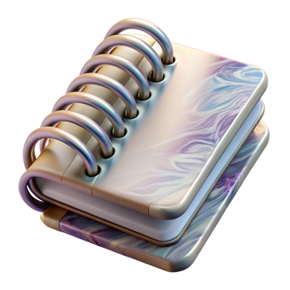 elegant classic Rotating Spiral Notebook Wire Binding Transparent genuine png