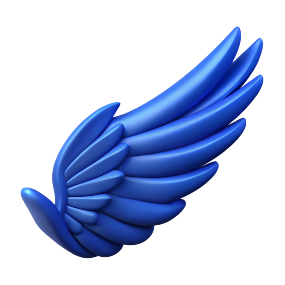 beautiful rustic Royal Blue Synthetic Wing Cutout original png