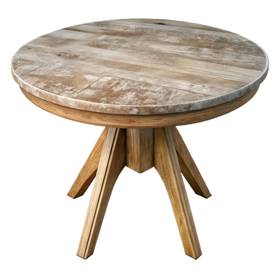 vibrant minimalist Round Dining Table Wood Finish Transparent authentic png
