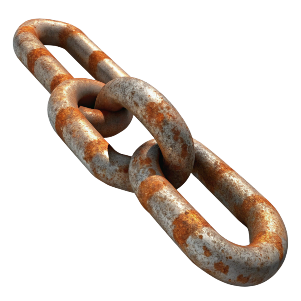 stunning rustic Rusted Metal Chain Isolated genuine png