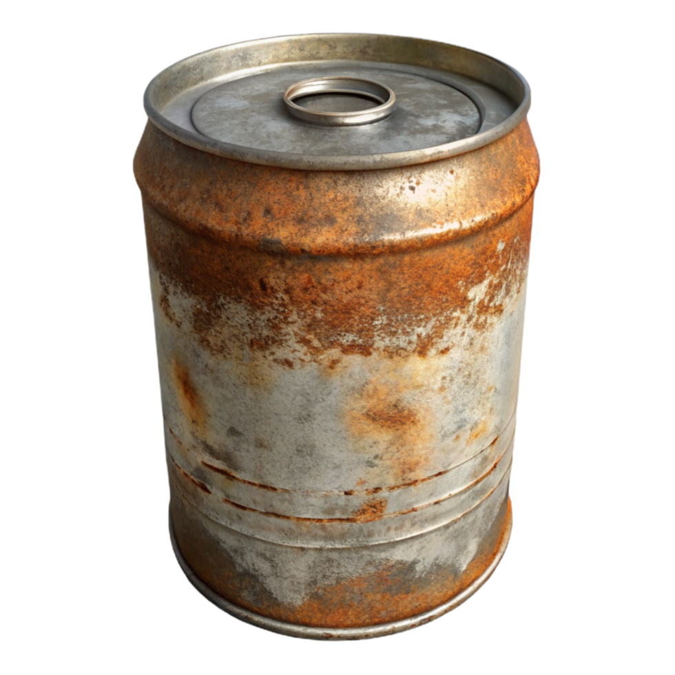 impressive contemporary Rusted Metal Can Isolated png