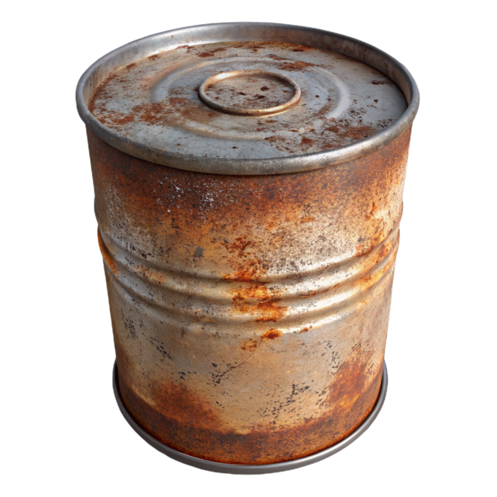 vibrant modern Rusted Metal Can Isolated original png