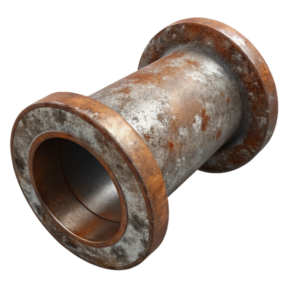 vibrant vintage Rusted Metal Pipe Isolated premium png