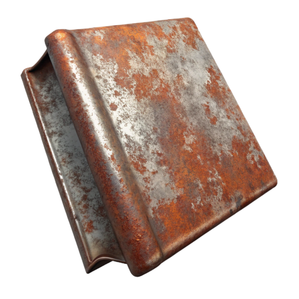 beautiful minimalist Rusted Metal Sheet Isolated high quality png