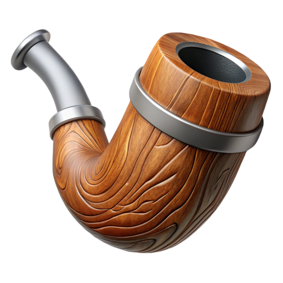 vibrant creative Rustic Wood Grain and Chrome Pipe Isolated high resolution png