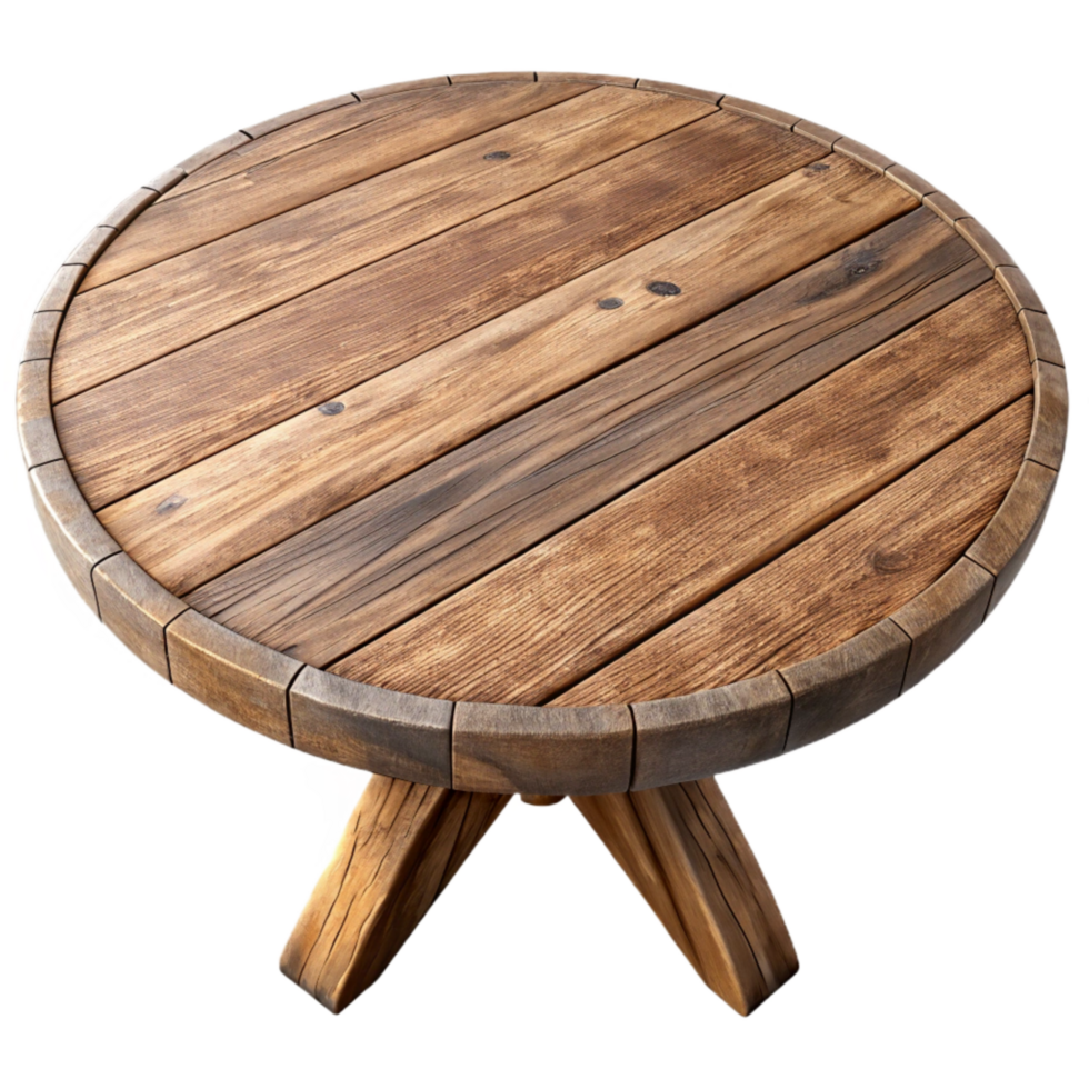 serene rustic Rustic Wooden Table Top View Transparent high quality png