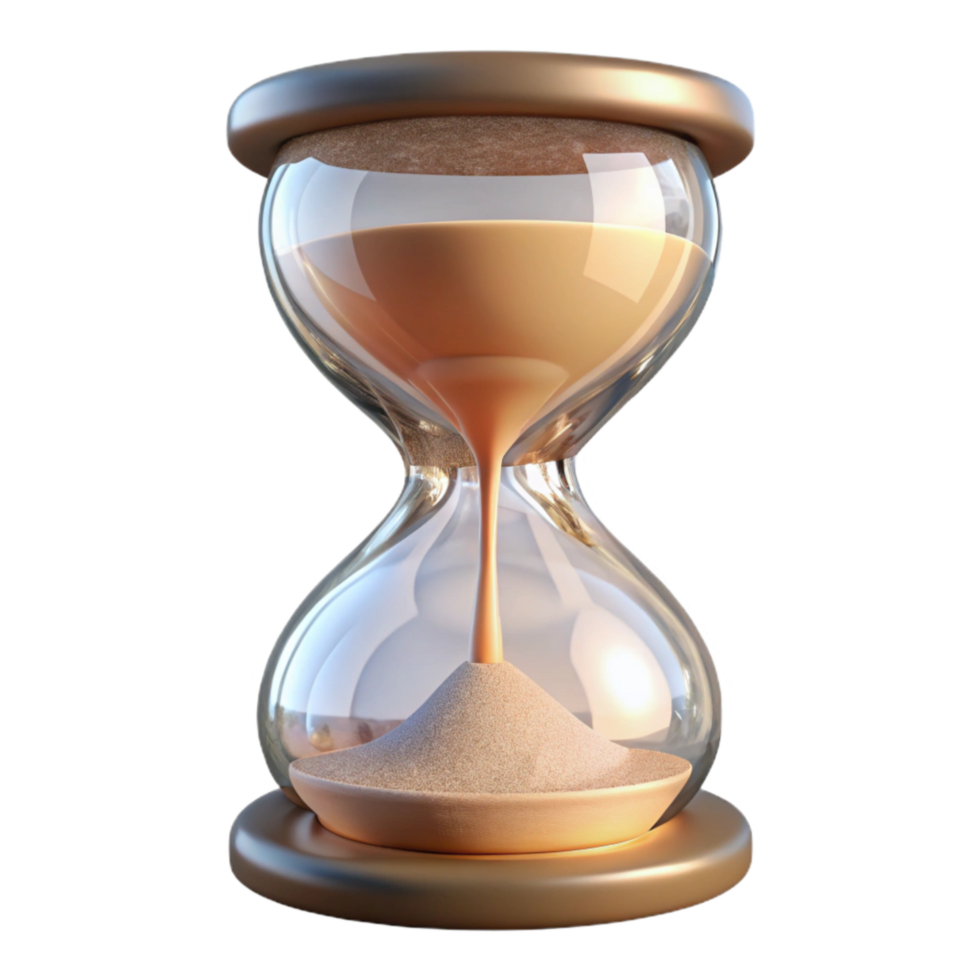 elegant artistic Sand Texture Hourglass Close Up Transparent high quality png