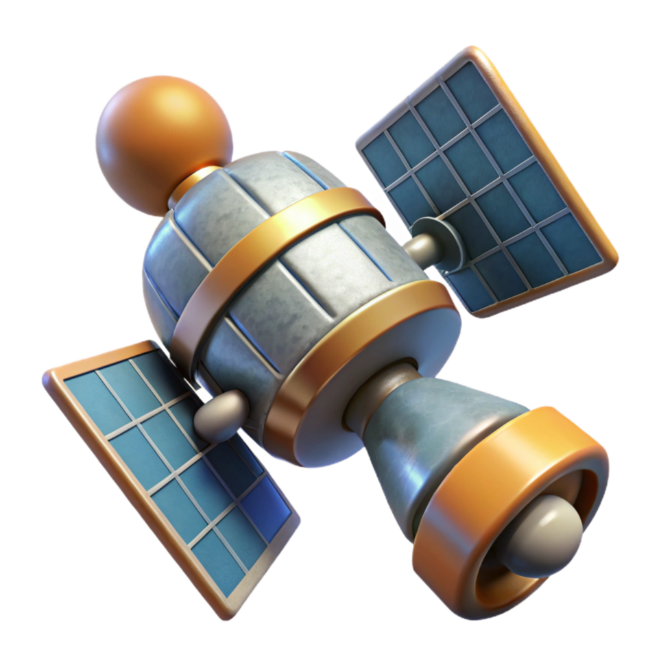 elegant classic Satellite Deployment From Rocket Isolated premium png