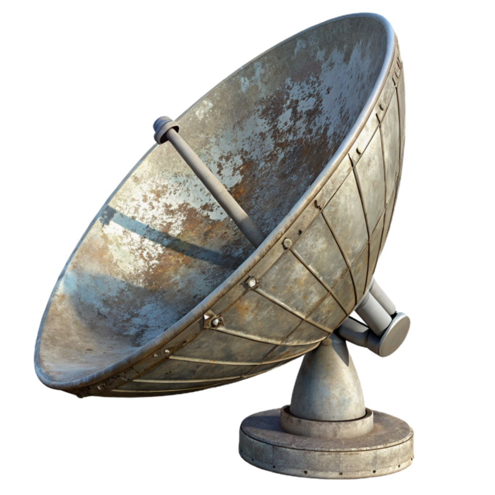 wonderful abstract Satellite Dish Pointing to Sky Isolated original png