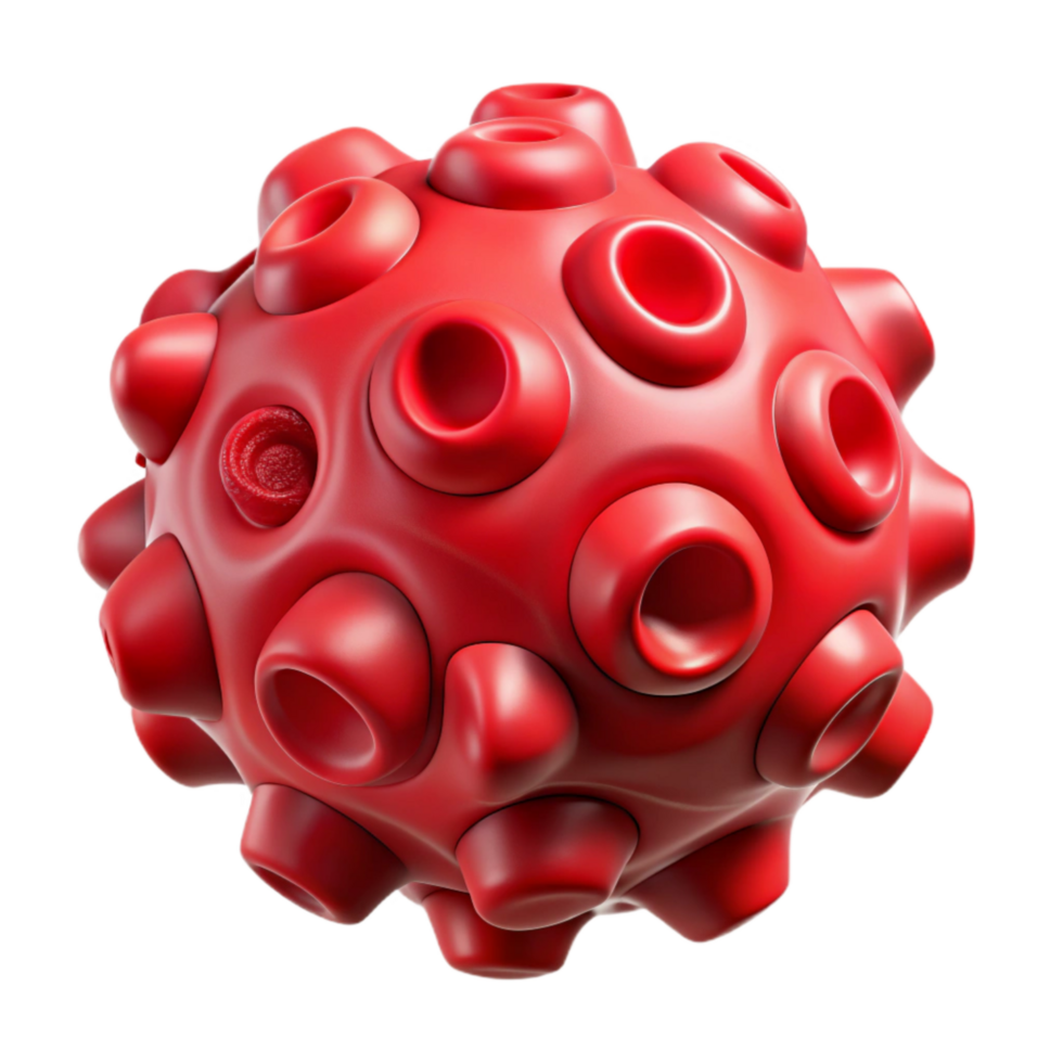 stunning classic Scarlet Red Synthetic Spore Cutout Element png