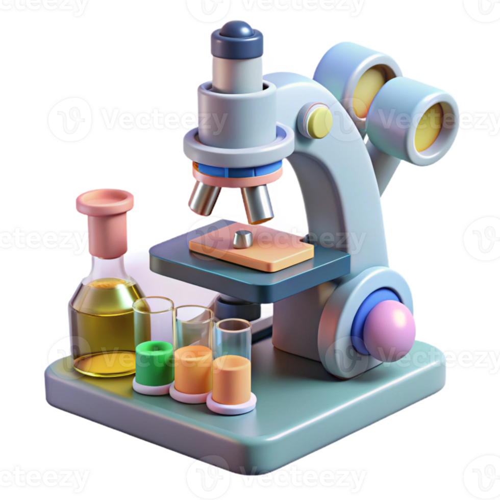 beautiful classic Science Lab with Microscopes Transparent original png