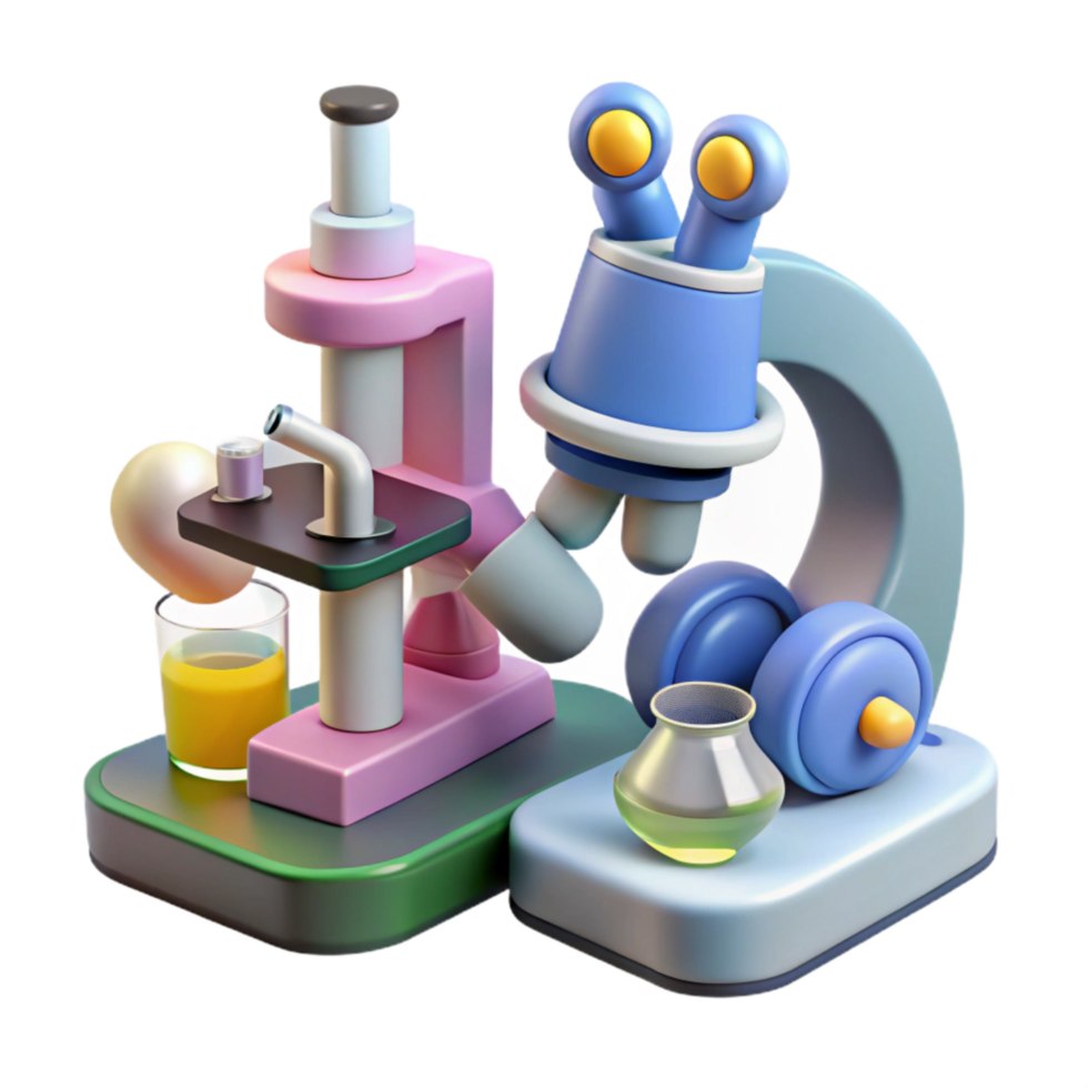 stunning abstract Science Lab with Microscopes Transparent png