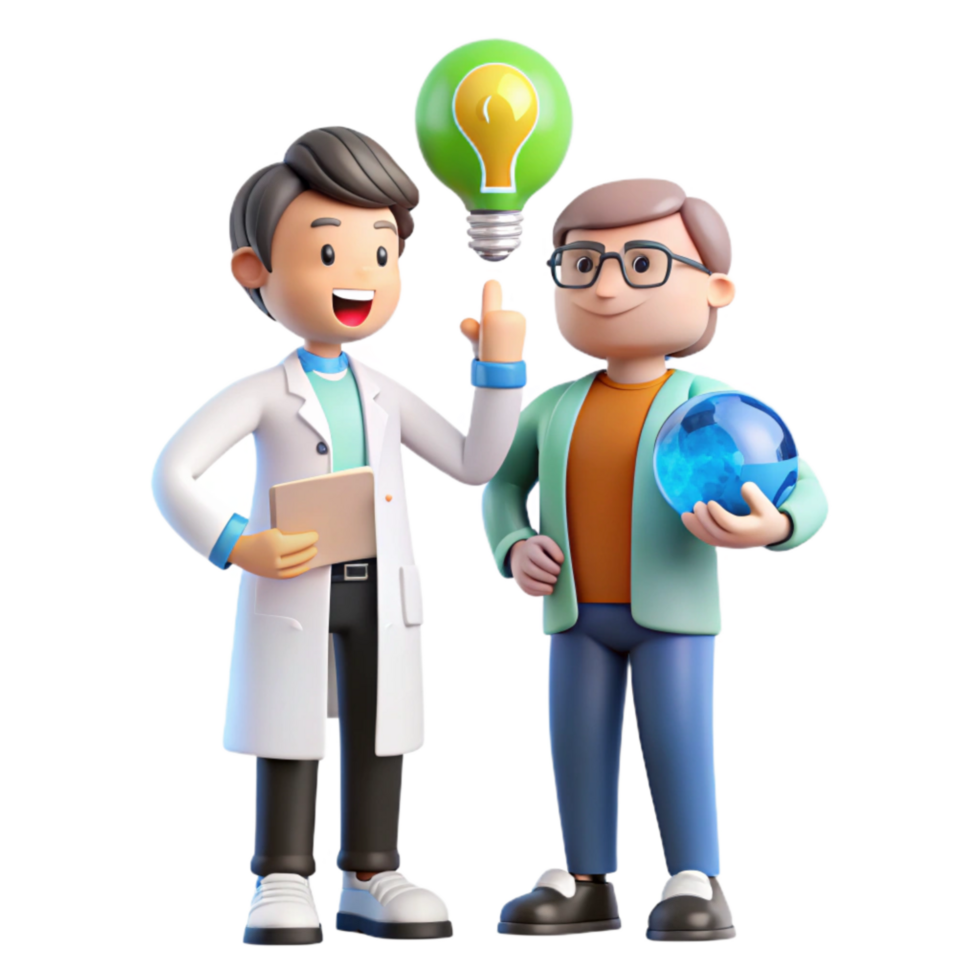 extraordinary classic Scientists Sharing Ideas Transparent Cutout original png