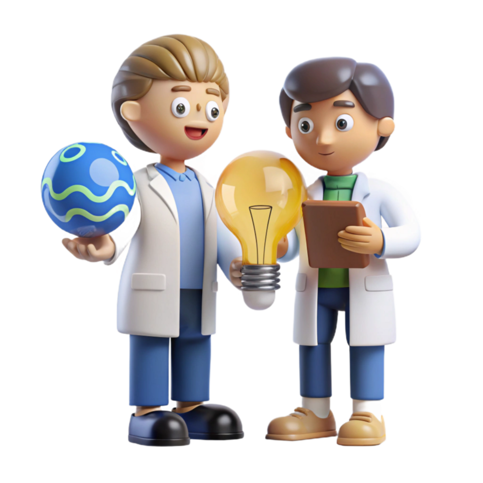 serene traditional Scientists Sharing Ideas Transparent Cutout high resolution png