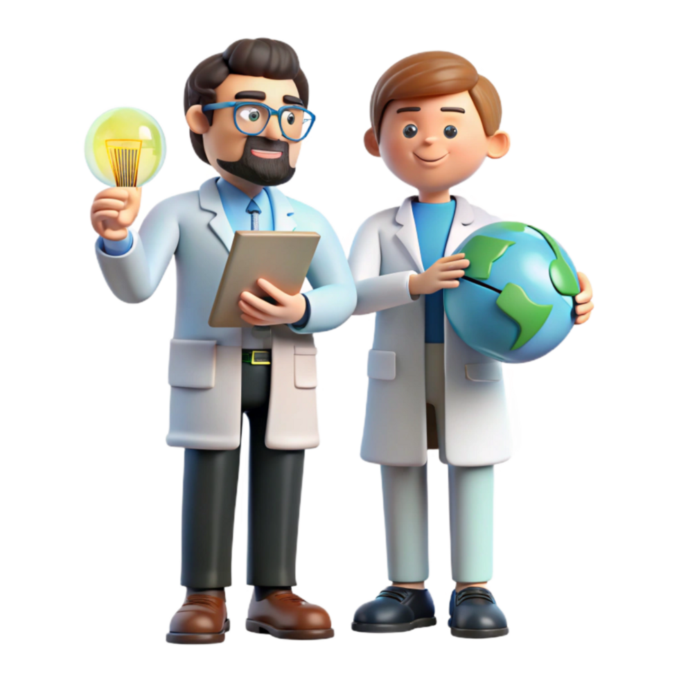 elegant creative Scientists Sharing Ideas Transparent Cutout genuine png