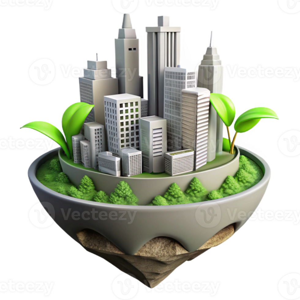 extraordinary classic Self Growing City Bio Architecture Cutout Element premium png