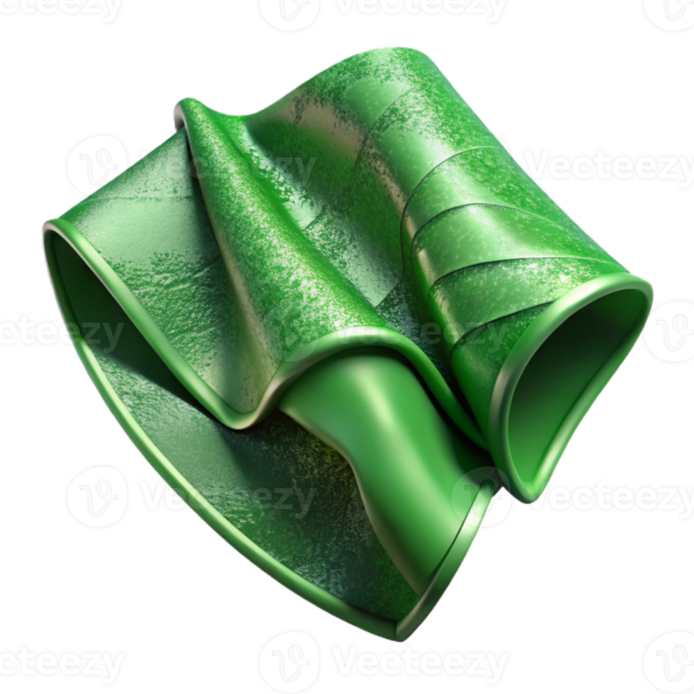 serene creative Self Healing Fabric Sample Green Transparent Background high quality png
