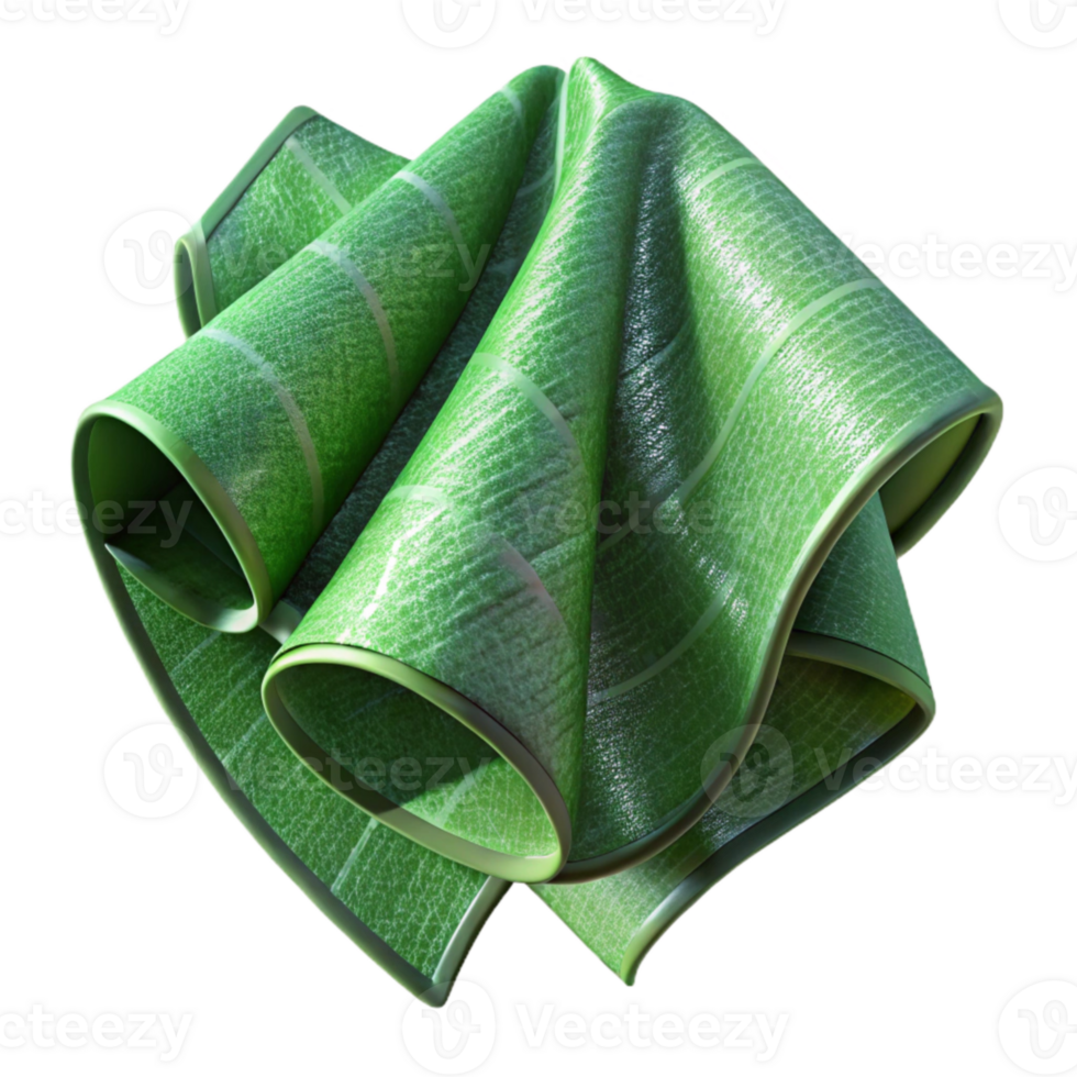 dramatic rustic Self Healing Fabric Sample Green Transparent Background detailed png