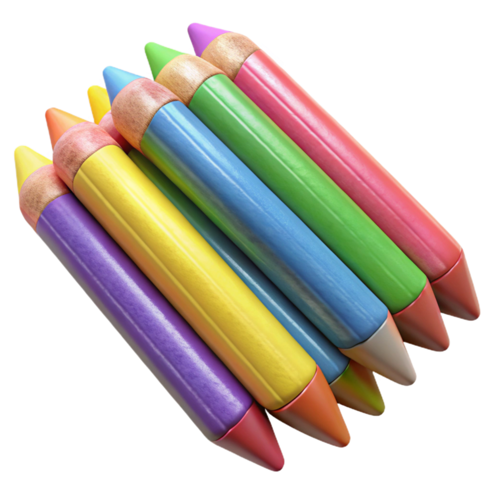 impressive traditional Set of Colorful Pencils Arranged Neatly Cutout png