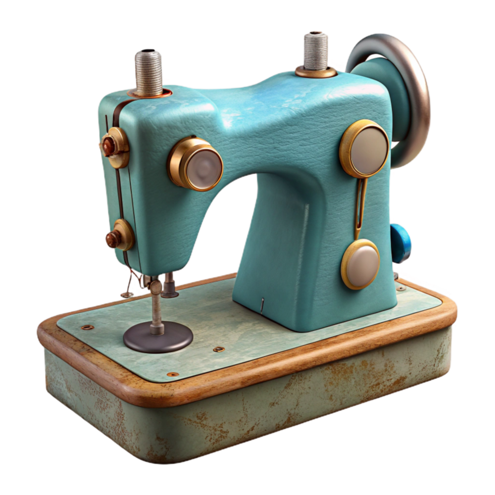 impressive rustic Sewing Machine Vintage Style Transparent Background png
