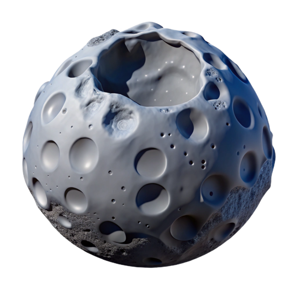 magnificent minimalist Shadowy Crater Isolated Lunar Landscape exclusive png