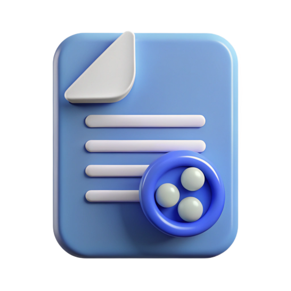 wonderful creative Shared Document Icon Paper with Text Isolated Element exclusive png
