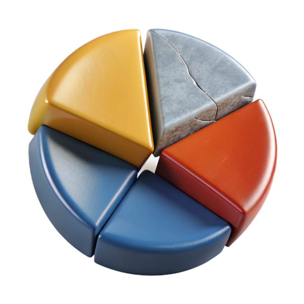 dramatic vintage Shared Resource Visual Pie Chart Cutout premium png