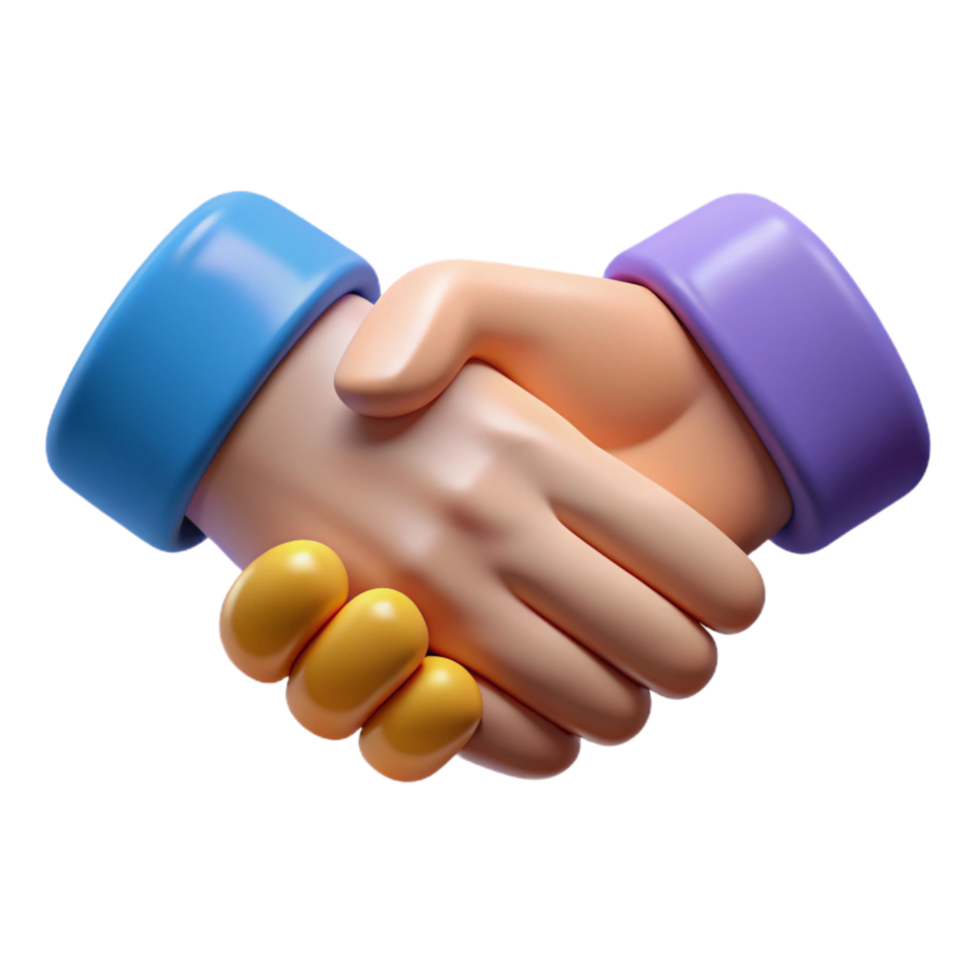 vibrant abstract Shared Understanding Graphic Handshake Transparent high quality png