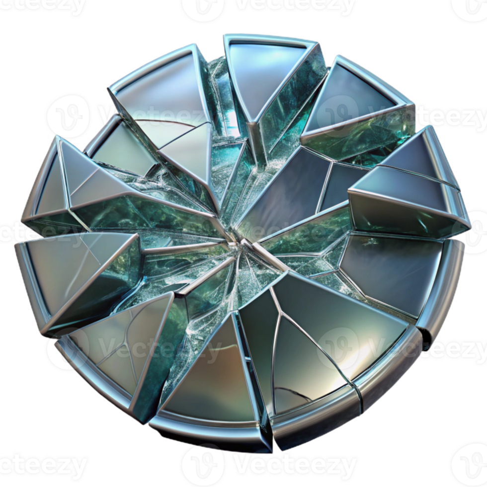 impressive modern Shattered Glass Multiple Reflections Cutout authentic png