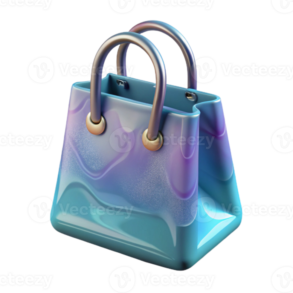 impressive abstract Shopping Bag Icon Transparent Background with Handles authentic png