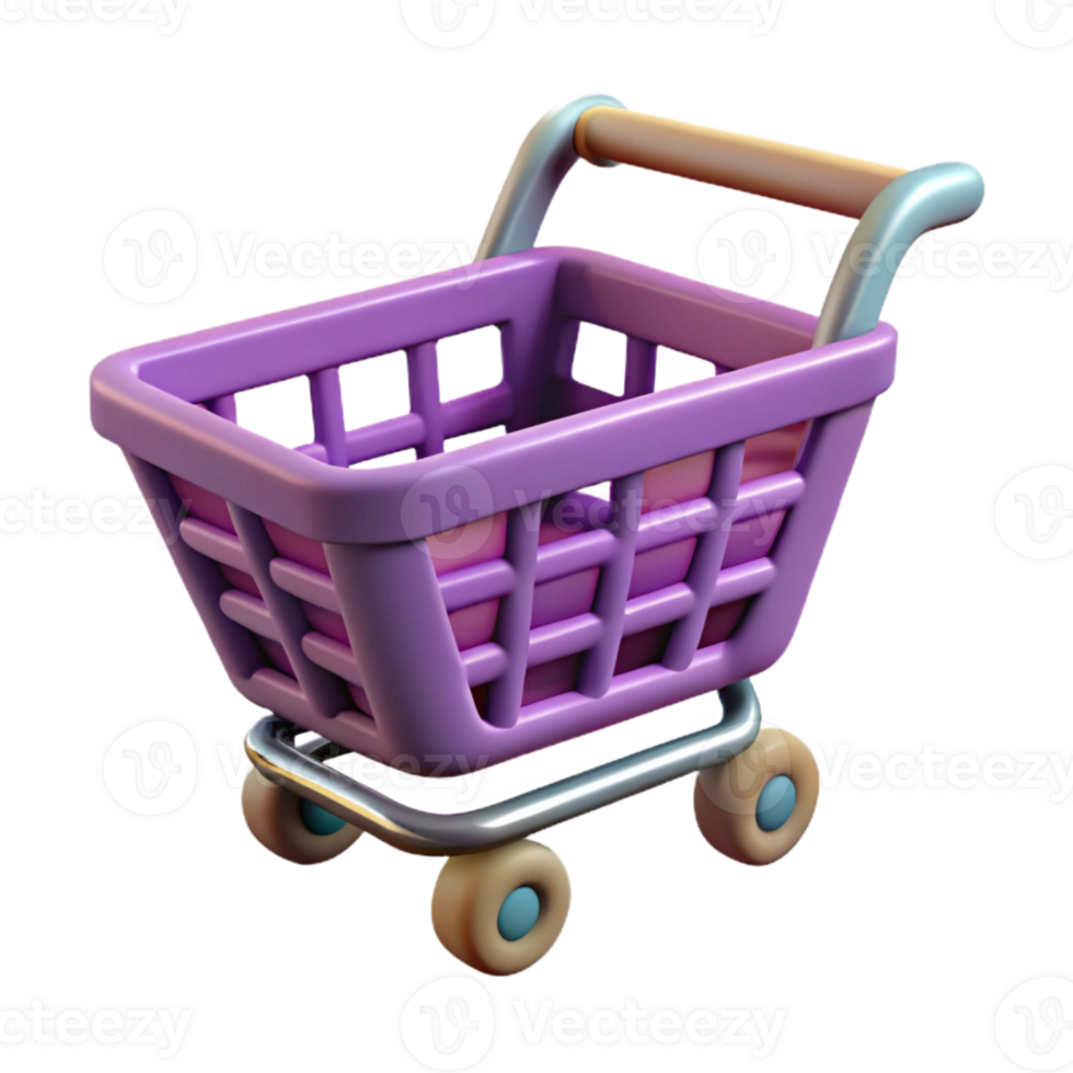 wonderful rustic Shopping Cart Icon Isolated Full authentic png