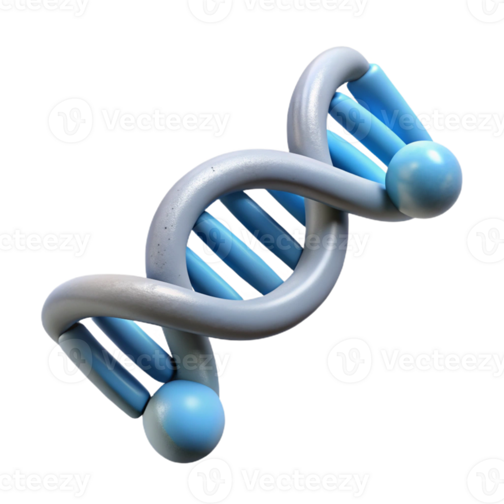 dramatic rustic Side View Dna Molecule Isolated on White original png