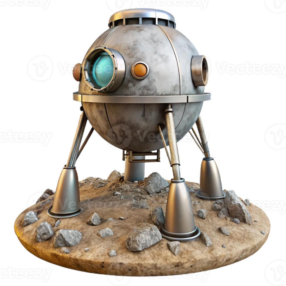wonderful contemporary Side View of Futuristic Terraforming Machine Cutout png