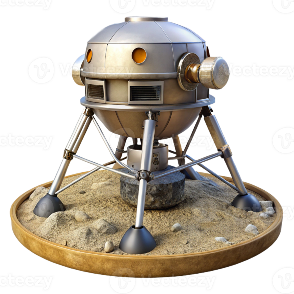 wonderful modern Side View of Futuristic Terraforming Machine Cutout high quality png