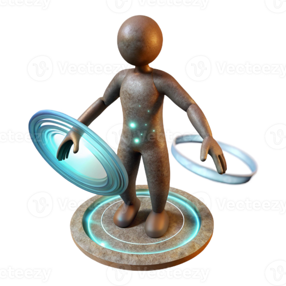 elegant contemporary Silhouette Figure Materializing Teleportation Effect Isolated high quality png