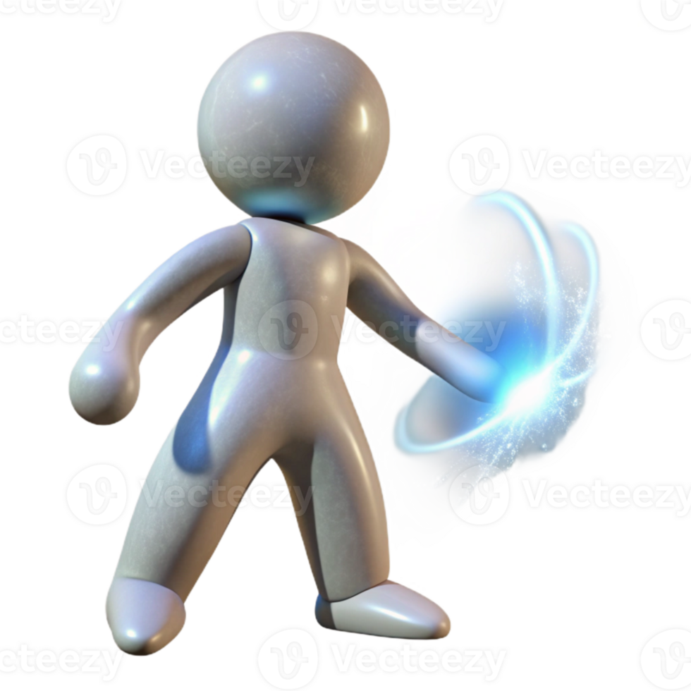 impressive contemporary Silhouette Figure Teleporting White Energy Isolated high resolution png