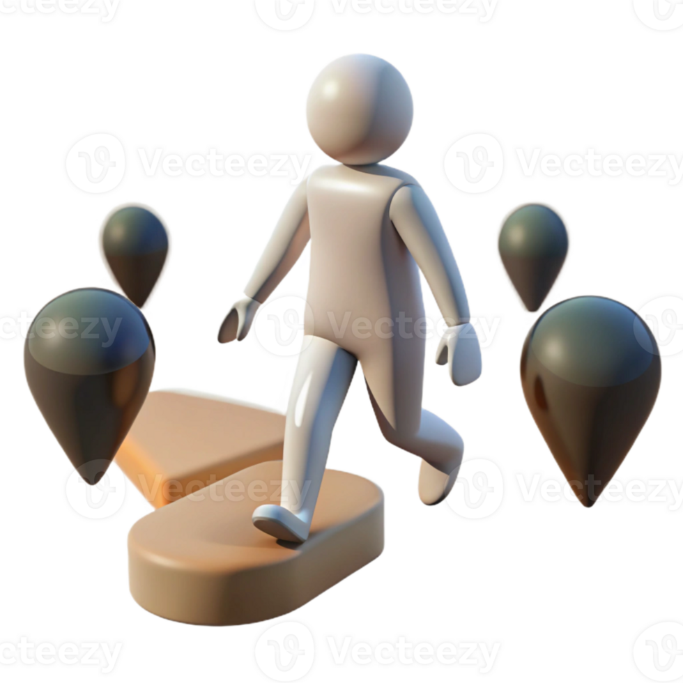 extraordinary contemporary Silhouette Figure Walking Between Dimensions Isolated genuine png