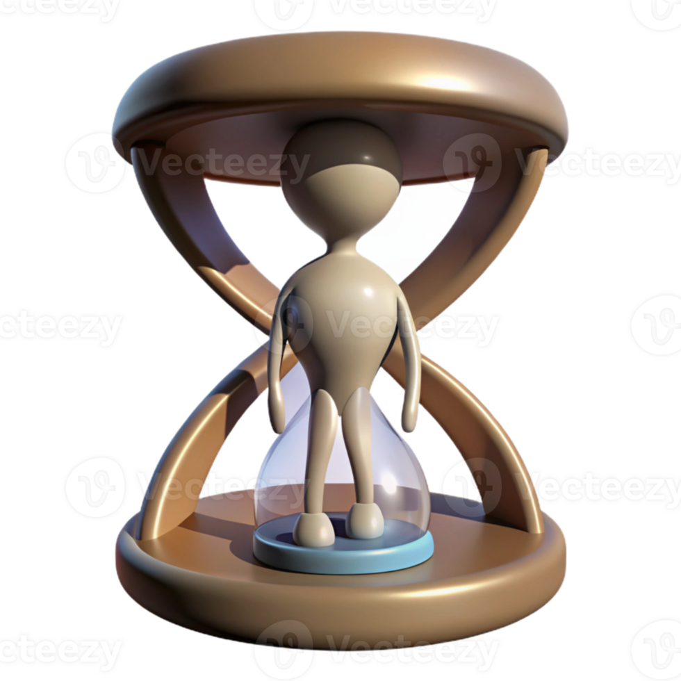 magnificent artistic Silhouette Figure Trapped in Time Loop Cutout authentic png