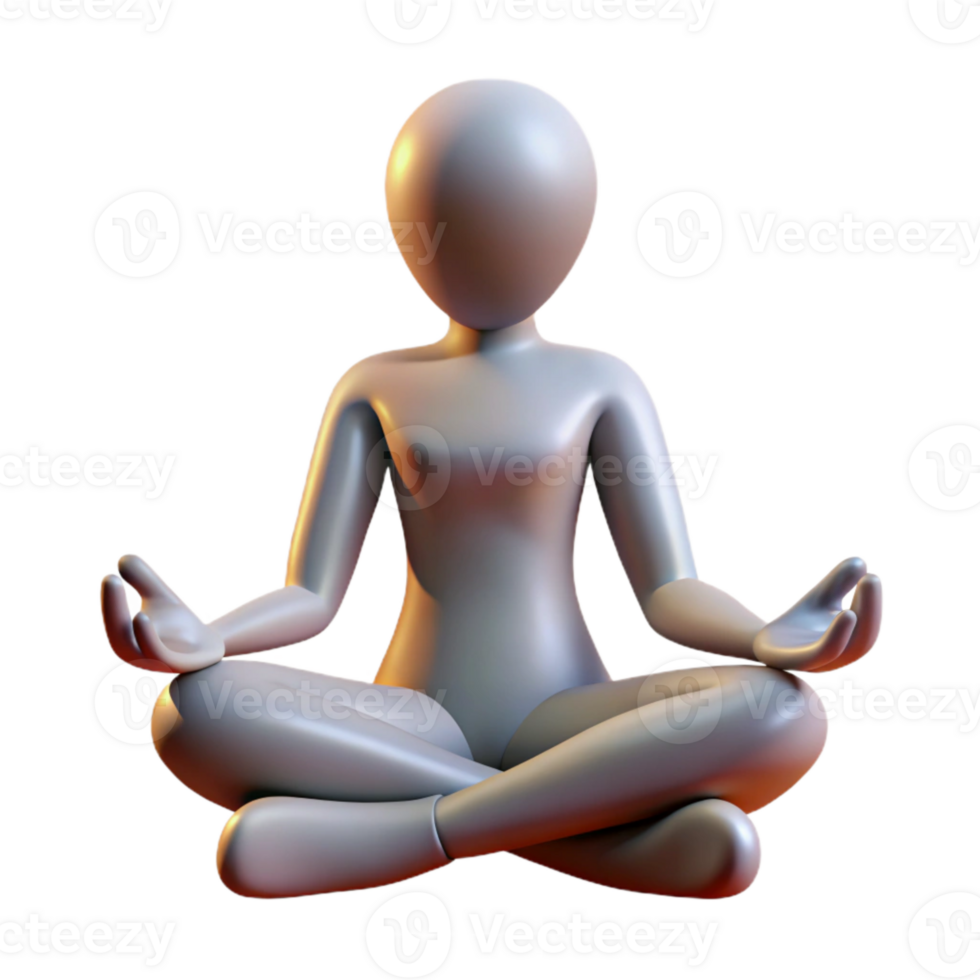 stunning rustic Silhouette of Person Meditating on Mountaintop Cutout premium png