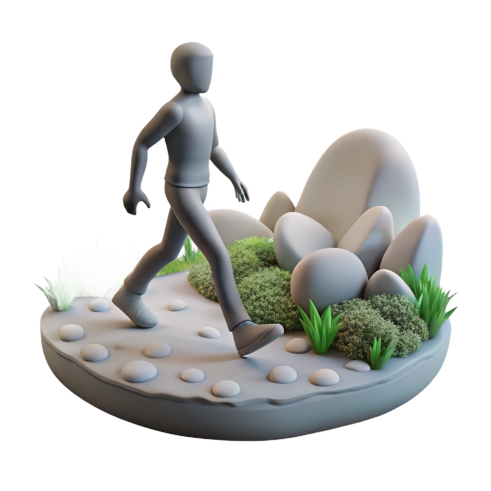 magnificent abstract Silhouette of Person Walking in Nature Cutout original png