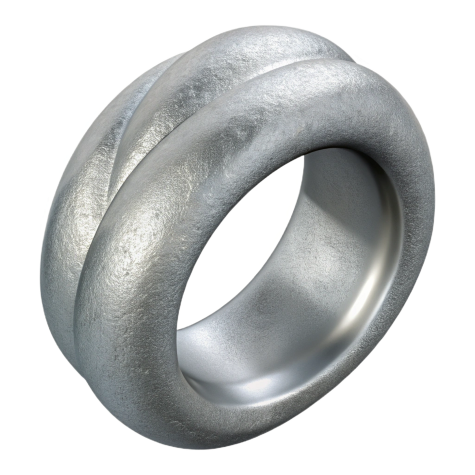 extraordinary abstract Silver 3d Printed Ring Isolated high resolution png