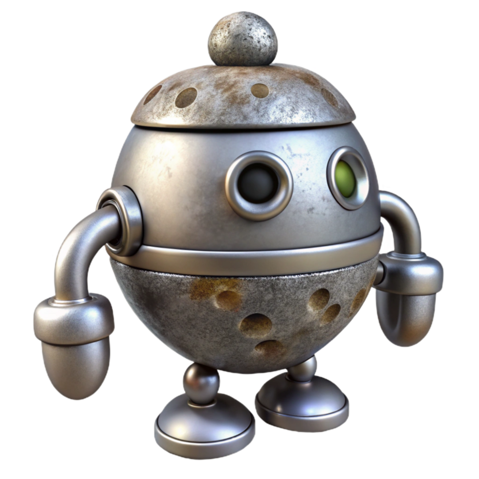 beautiful traditional Silver Nanobot Removing Pollutants Isolated Element original png