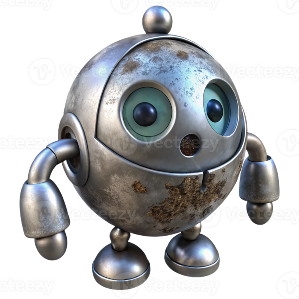 elegant abstract Silver Nanobot Removing Pollutants Isolated Element png