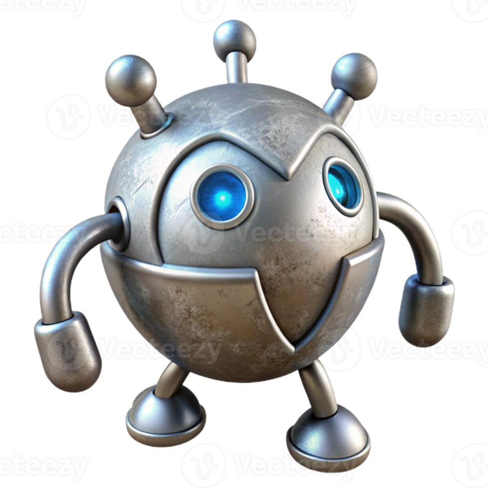 wonderful contemporary Silver Nanobot Removing Toxins Isolated Element authentic png